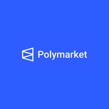 The image displays the Polymarket logo, featuring white text and an icon on a blue background. This relates to the post about the CFTC launching investigations into suspected insider trading on Polymarket prediction markets related to Biden pardons, the Iran war, and Google.
