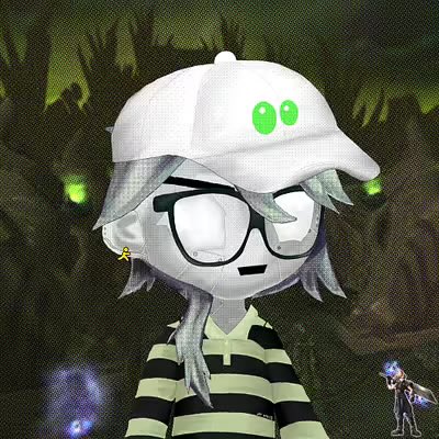 A cartoon avatar with glasses, a white cap featuring green alien eyes, and a striped shirt appears excited as a swarm of glowing fireflies surrounds them, capturing the buzz and FOMO of a rapidly sold-out NFT drop. The character's wide-eyed, astonished expression mirrors the post's amazement at 98 free NFTs vanishing in just 20 hours, suggesting the beginning of a larger market wave.