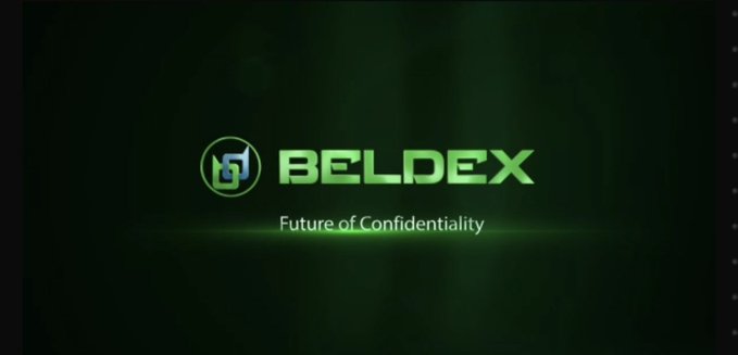 Beldex logo with the tagline 'Future of Confidentiality' displayed in green on a dark background.