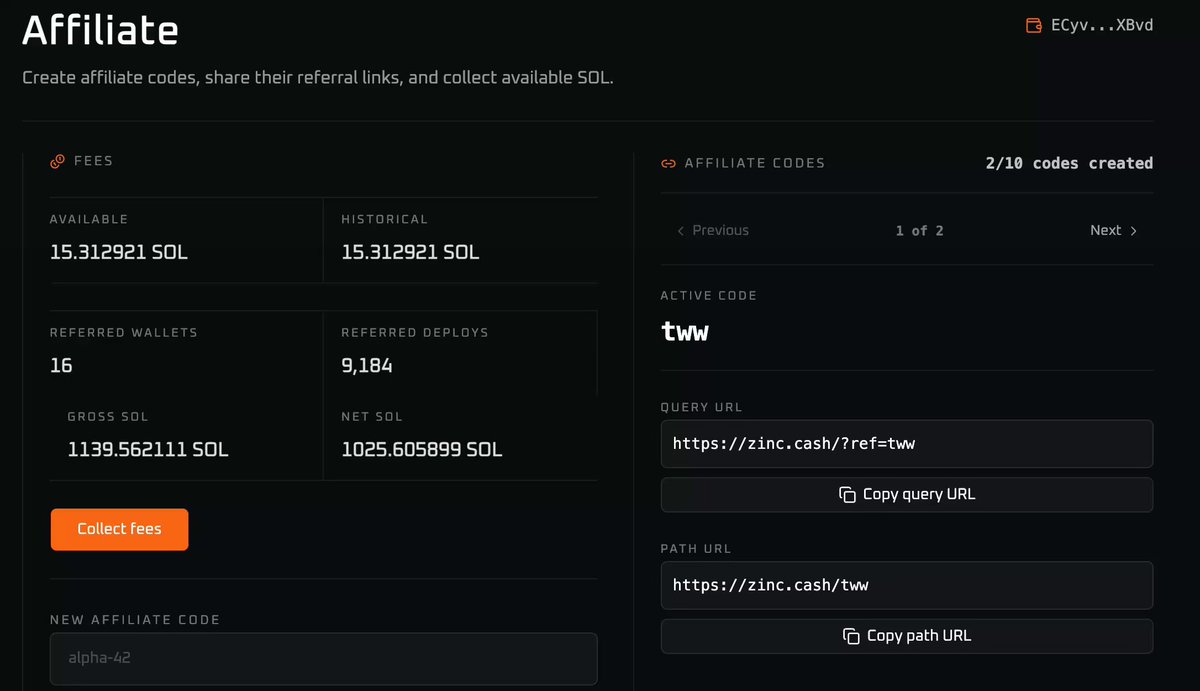 The image features a screenshot of a website that displays information about cryptocurrency trading called Affiliate. The webpage includes an "Affiliate" button, which you can click to access more details or learn about the system. In the screenshot, there are two persons, one named @gringolocomatt and another named @solana777627. It is likely that this screenshot could be a part of a post discussing Affiliate trading or cryptocurrency markets in general.