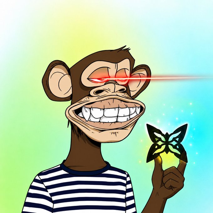 The image features a cartoon character wearing a striped shirt with blue and white stripes. The character has a big smile on their face as they hold up a butterfly-shaped object, possibly a butterfly or a bird. The background of the image is a light blue color that complements the character's attire. The caption below the image reads "gn friends just peeped @quipnetwork turning into the actual worldwide shared quantum computer real proof of useful work where d-wave machines smash optimization problems for actual utility while mining no fake hashes, just quantum and classical nodes getting paid to solve".
