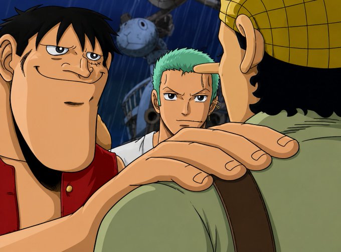 An anime scene shows three characters in a tense confrontation, with a dark-haired grinning man placing his hand on the shoulder of a green-shirted figure while a green-haired man glares in the background. The image is used metaphorically to suggest that the crypto community (CT) is being pressured or "confronted" into shifting from on-chain engagement to endless social media posting, implying a future dominated by superficial engagement metrics rather than substantive blockchain activity.