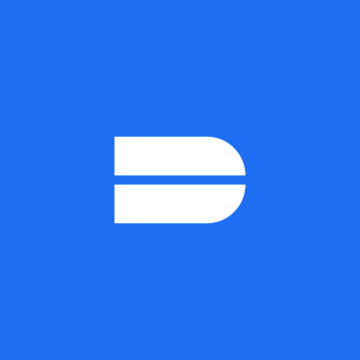 The image features the DeepBook logo—a stylized white "D" letterform on a blue background—representing the launch of DeepBook's new app in Alpha on Sui, which combines Spot trading with a peer-to-pool options market for BTC price ranges.