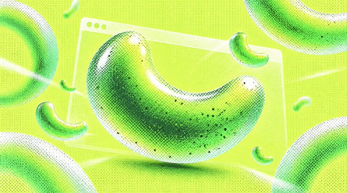A vibrant green half-tone illustration of a sliced avocado displayed within a browser window, surrounded by floating avocado pieces on a lime-green background—visually reinforcing the "COVE" token branding for Cove Protocol's anticipated launch and early claim opportunity.