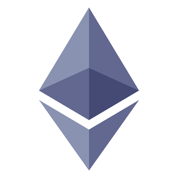 A digital rendering of the Ethereum cryptocurrency logo in a gray-blue gradient.