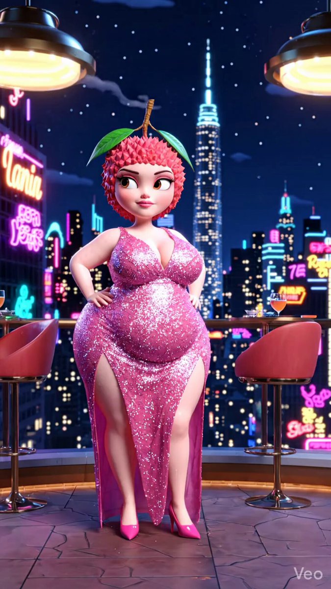 The image features a cartoon woman wearing a pink dress with a large bust size, standing next to a bar or restaurant. She appears to be posing for a photo, possibly at a themed event or party. The background of the image shows a city skyline at night, which adds to the overall atmosphere and setting. The caption provided in the image is about discovering TermMaxFi's RWA magic, which has been a game-changer for my DeFi strategy by providing predictable yields using fixed-rate lending and borrowing on WBNB while leveraging USDT smoothly.