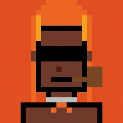 The image features an orange background with a cartoon-like depiction of a person wearing a brown shirt, black pants, and a hat. The individual has long hair and is holding a pipe in their mouth. The caption below the image reads "Giving away 5x GTD spots - 500 supply - coming on AVAX - free mint - follow @ujemusdao & @ArenaPunksNFT ~ tag a friend & rt ~ drop AVAX wallets 24 hours".
