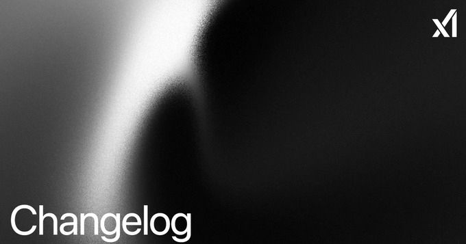 The image shows a banner advertisement for "Change log". The banner has a black background with white text, and there are three visible words at the top that read "Change", "log" and "x1". Below the banner, the title of the photo is written in white text: "Grok Build 0.2.7 dropped. !". The content also includes an image of what appears to be a log or screen, which adds context to the advertisement's message about shared terminals across subagents.