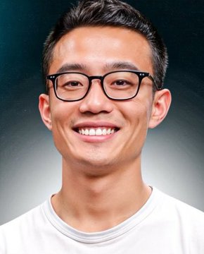 The image shows a young Asian man wearing glasses and a white shirt, smiling at the camera. The post references "Hyperliquid Jeff," suggesting this is likely Jeff (the founder/face associated with Hyperliquid), celebrating the $HYPE token reaching an all-time high one year later while joking about his loyalty to the platform over competitors.