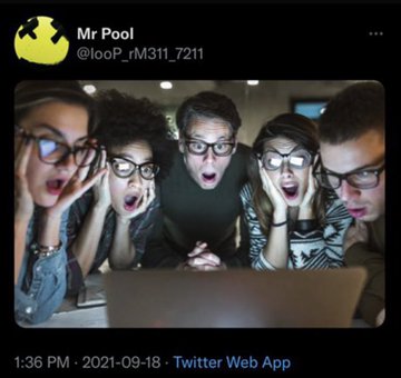 The tweet shows a group of four people staring with wide, shocked eyes at a laptop screen, conveying disbelief. The post references XRP with the caption "XRP HOW CAN THIS BE?!!" dated 9/18/19, and the image visually captures the stunned reaction to unexpected news about XRP on that date.