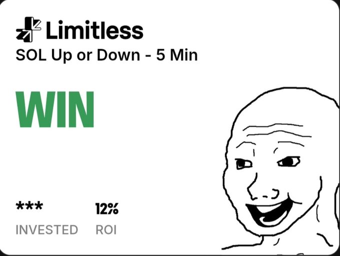 A poster of a sad-looking man with green text that reads " LIMITLESS" and below it says "WIN". The photo shows only the head of this man, giving us a detailed view of his facial expression. In addition to the sad face, there is also an action word "DUMP" displayed on it, which suggests that he might be referring to something related to dumping hard as a joke or some other action in connection with the limiteless service.