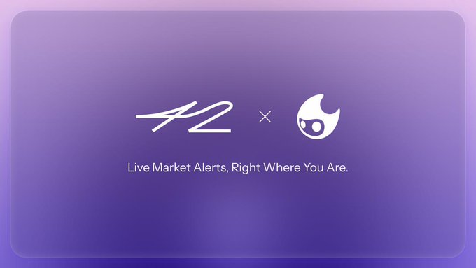 A purple gradient graphic showing the 'AZ' signature logo and a flame/ghost icon with text reading 'Live Market Alerts, Right Where You Are.'