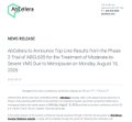A screenshot of a Yahoo Finance news article titled "AbCellera Biologics Signs Joint Development and License Agreement with Eli Lilly and Company to Co-Develop Anti-Virus Antibodies," referencing the ticker $ABCL ahead of Phase 2 data readouts, mirroring the post's anticipation of a pivotal catalyst.