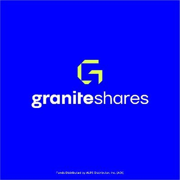 The image displays a graphic design with a blue background featuring the company name "GraniteShares" written in white letters above a yellow logo containing a green line. Below this, there are two ETFs: one named "SPAL" in gold letters and another named "SNK" in silver letters, both of which focus on tracking the daily move up or down related to NASA's space exploration efforts. The text "HUGE: SpaceX is officially public ... NASA is actively investing in its future." highlights the connection between the company name and the ETFs' focus on NASA's activities.