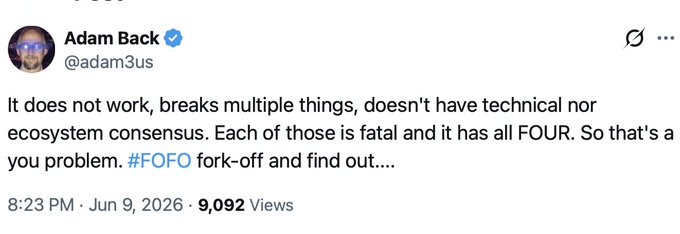 The image features a Twitter post with a caption that reads, "It does not work, breaks multiple things, doesn't have technical nor ecosystemconsense... Each of those is fatal and it has all four, so that's a you problem." The post includes an image of a person wearing glasses.