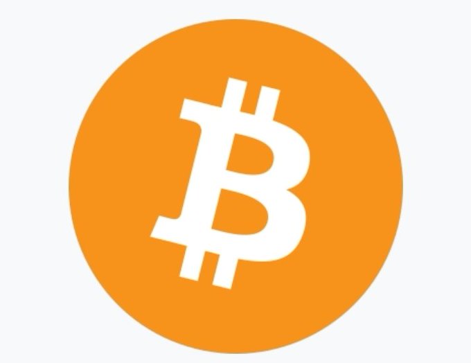The Bitcoin logo, featuring a white stylized 'B' symbol on an orange circular background.