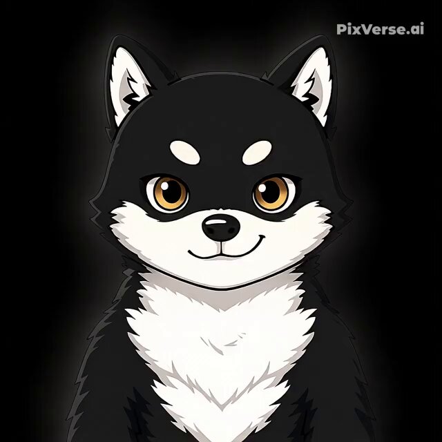 The image features a black and white cartoon dog with a big smile, looking directly at the camera. The caption below the image reads "$MAME Inu is creating its own path in the meme coin space through community and ambition." This suggests that the creator of this image might be interested in or inspired by the concept of meme coins and their impact on the digital world.