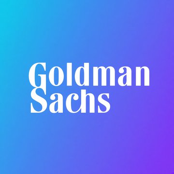 The image displays the Goldman Sachs logo in white serif text against a blue-to-purple gradient background. The logo corresponds to the investment bank mentioned in the accompanying post about its acquisition of Neos Investments to gain Bitcoin and Ethereum income ETFs.