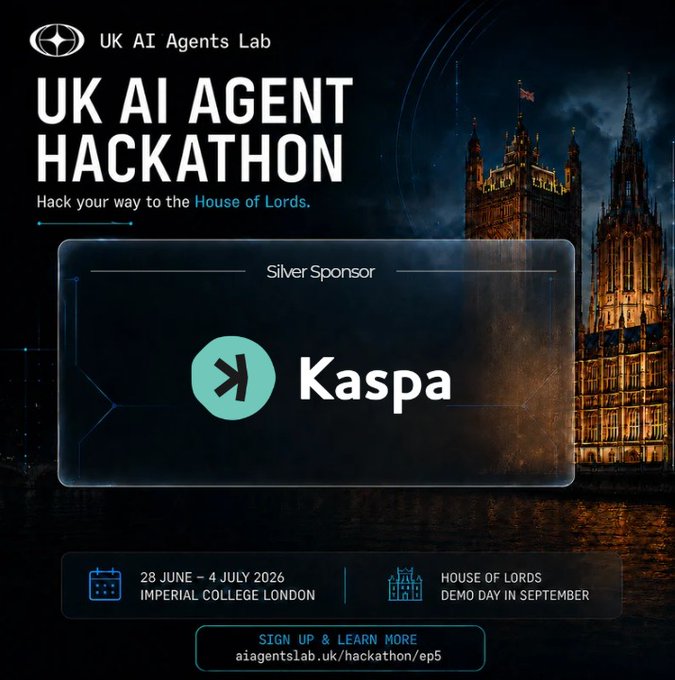 "Help us getting the second core dev @asaefstroem to London! £500-ish Help us incentivise the hackaton tracks by putting £500 or £1,000 as a reward for the winner. This will attract more teams to build on #Kaspa during the Imperial Hackathon. Help us buy t-shirts for the Hackathon!".