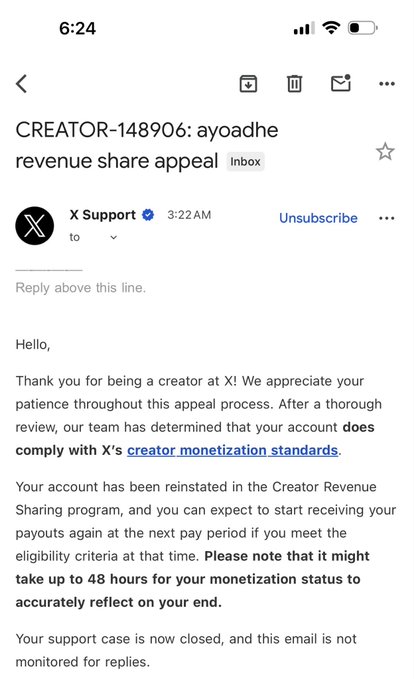 The image shows an email from a company named XOOB Network, which has been sent to a user's inbox. The email contains information about a new feature called "monitization" that allows users to lock in their account for a specific period of time and receive notifications when the account reaches its expiration date. The post also mentions that it is a good Friday, so the user might be interested in checking out this new feature on Friday.