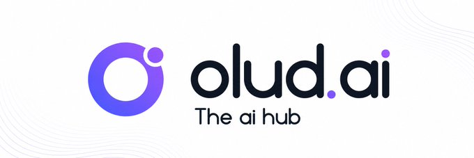 A logo for 'olud.ai' featuring a purple circular icon and the tagline 'The ai hub'.