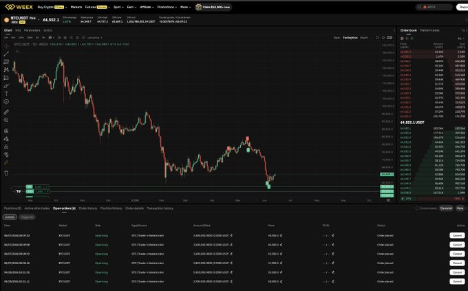 The image displays a computer screen with an interactive stock trading dashboard. The focus of this presentation is Bitcoin, specifically its current value against the dollar. There are two different price bars visible - one for Bitcoin and another showing the US dollar's exchange rate. The Bitcoin chart appears to have a downward trend, possibly indicating that it might be at a lower point or that the traders are taking a cautious approach towards Bitcoin investment. Additionally, there is a chat icon in the bottom left corner of the screen, which could represent an option for communication with fellow investors or trading partners.