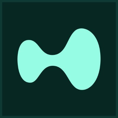 A stylized light teal abstract blob or amoeba-like shape on a dark green background, appearing to be the logo or icon associated with the Hyperliquid ($HYPE) cryptocurrency mentioned in the post.