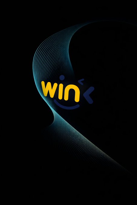 A glowing teal ribbon-like swirl curves around the yellow "WINkLink" logo on a black background, symbolizing the secure connection between external data sources and the blockchain. The flowing, intertwined design visually reinforces the post's message about WINkLink strengthening the reliability of data delivery within the Web3 ecosystem.