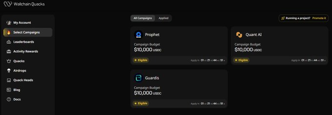 The image shows a screenshot of a website called "wallchain" that displays various campaign options, including Quotas, Prophecies, and other campaigns. The website offers different types of campaigns for users to choose from based on their interests or niche. It also provides information about the campaigns' creators and audiences, as well as details about how it matches real niche audiences with campaigns. The post suggests that this platform delivers better results than random manual picks by automatically matching campaigns with specific audiences.