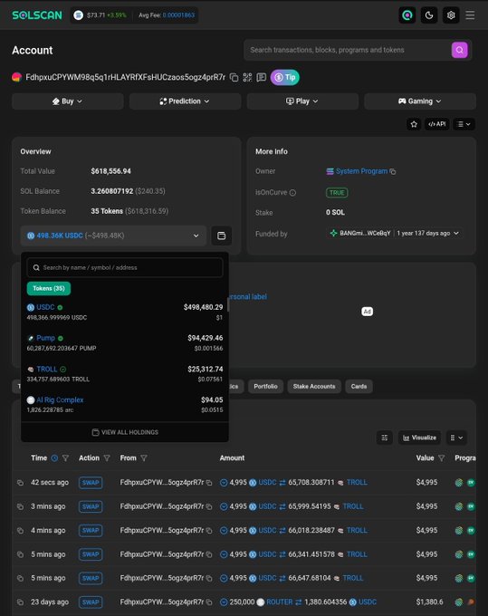The image features a screenshot of a website's status bar with various information about a trading account, including market capitalization, the top 5 buy/sell orders, and the amount of money being acquired. The screen also displays a list of recent buys, indicating that new coins are entering the market at this moment. The presence of these new coins suggests that smart money has already made a large purchase on them, which is now being acquired by other traders in the market. This accumulation of dry powder and timing it right can lead to substantial profits for those who manage their trading accounts well.