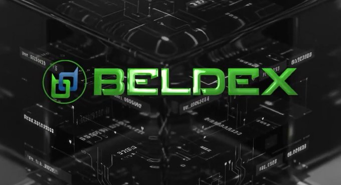 The 'BELDEX' logo in green is overlaid on a dark, technological circuit board background.