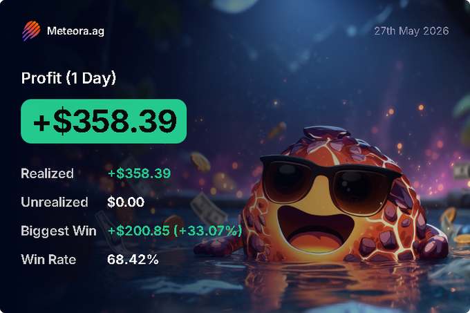 The image features an animated cartoon character that appears to be a turtle, wearing sunglasses and surrounded by floating coins. The background is dark blue, creating a mysterious atmosphere. There are also various text elements present in the image, including numbers and text related to gaming or finance, as well as a postcard with more information about the game.