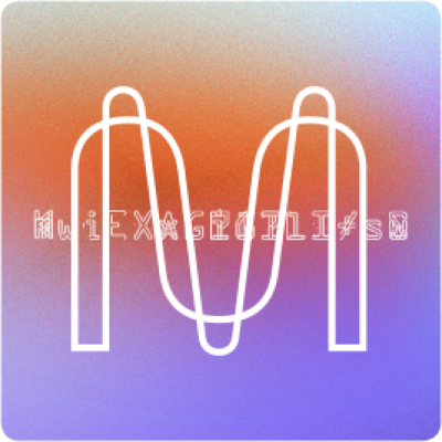 The image features the stylized white "M" logo of Mina Protocol over an orange-to-purple gradient background, with the watermark "MiEXGLOBALI#S" overlaid across the center. It relates to the post as a visual reference to $MINA (Mina Protocol), highlighting the project's apparent 55% price decline and lack of team communication during the downturn.