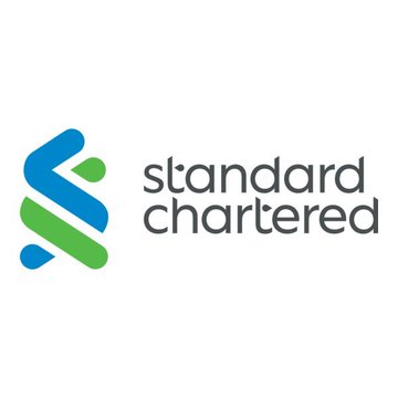 Logo of Standard Chartered bank featuring its signature blue and green interwoven design.