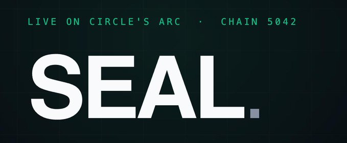 A dark graphic with the large white text 'SEAL.' and smaller green text above reading 'LIVE ON CIRCLE'S ARC · CHAIN 5042'.