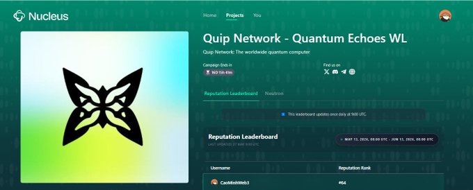 The image is a screenshot of a computer screen that appears to be from a user's account. It has various elements such as logos, text, and possibly images or icons. The main focus seems to be related to the website "quip network". Below this header section, there are descriptions in black font providing information about the content on the page. This information could potentially guide the user through the process of creating an account or completing a task on the website.