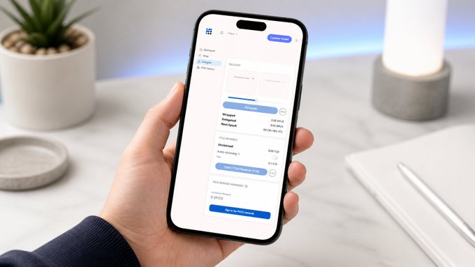 A hand holds a smartphone displaying a payment or checkout interface with a balance of '0 PLN' and an option to add up to 3000 zł.