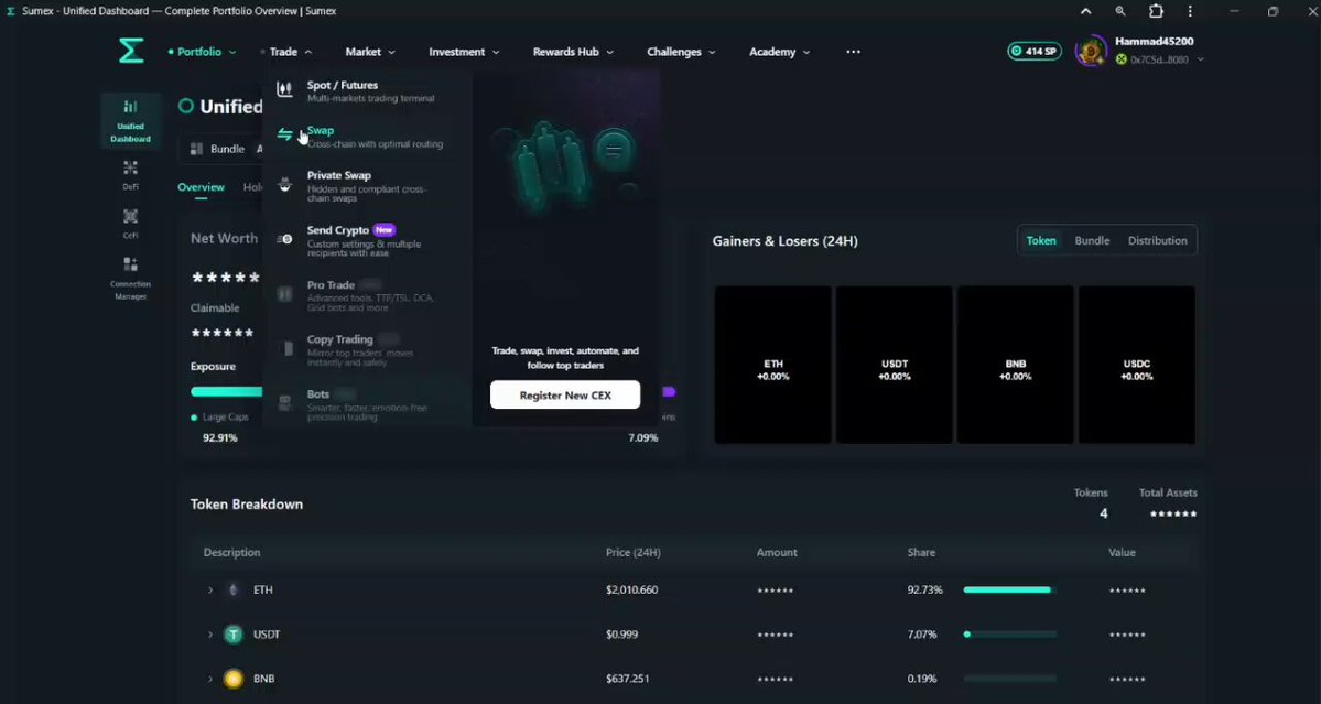 The image shows a window with the text "Don't Miss This" at the top, followed by "2,000 USDT Prize Pool on @Sumex_Labs x @exolix_com Campaign If you swap tokens at all, this one is actually worth doing. I just completed it and the new Exolix integration makes everything smoother". The scene appears to be a screenshot of an app that allows users to trade virtual tokens with other users for real money, possibly related to cryptocurrency exchanges or gaming platforms. The image seems to have some relevance to the post because of its connection to a trading platform or digital currency discussion in the comments section below it.