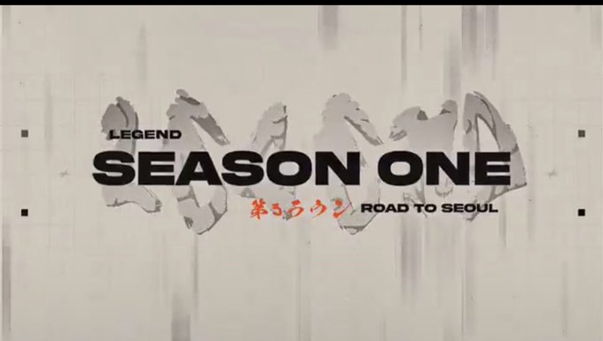A title card reading 'LEGEND SEASON ONE' and 'ROAD TO SEOUL' with stylized Asian characters on a textured white background.