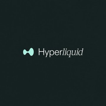 The image displays the Hyperliquid logo featuring a stylized infinity-like symbol alongside the brand name "Hyper*liquid*" in white and teal text against a dark background, corresponding to the post about the $HYPE token reaching a new all-time high above $90.