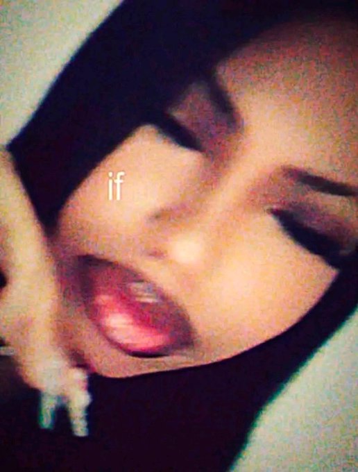 A distorted, low-quality image shows a person with their mouth open and hand near their face, with the word 'if' overlaid on the image.