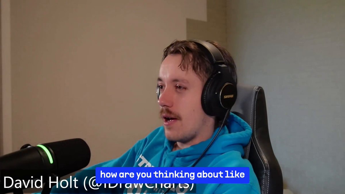 The image shows a man wearing headphones, sitting in front of a microphone with a computer screen behind him. The caption reads "How are you thinking about privacy?". This suggests that the image might be related to a discussion or interview about privacy concerns and the importance of privacy features for institutions.