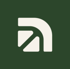 This image displays the @arcus_xyz logo, a minimalist cream icon against a dark green background. It visually represents the Arcus project mentioned in the accompanying announcement about their airdrop campaign on Robinhood Chain.
