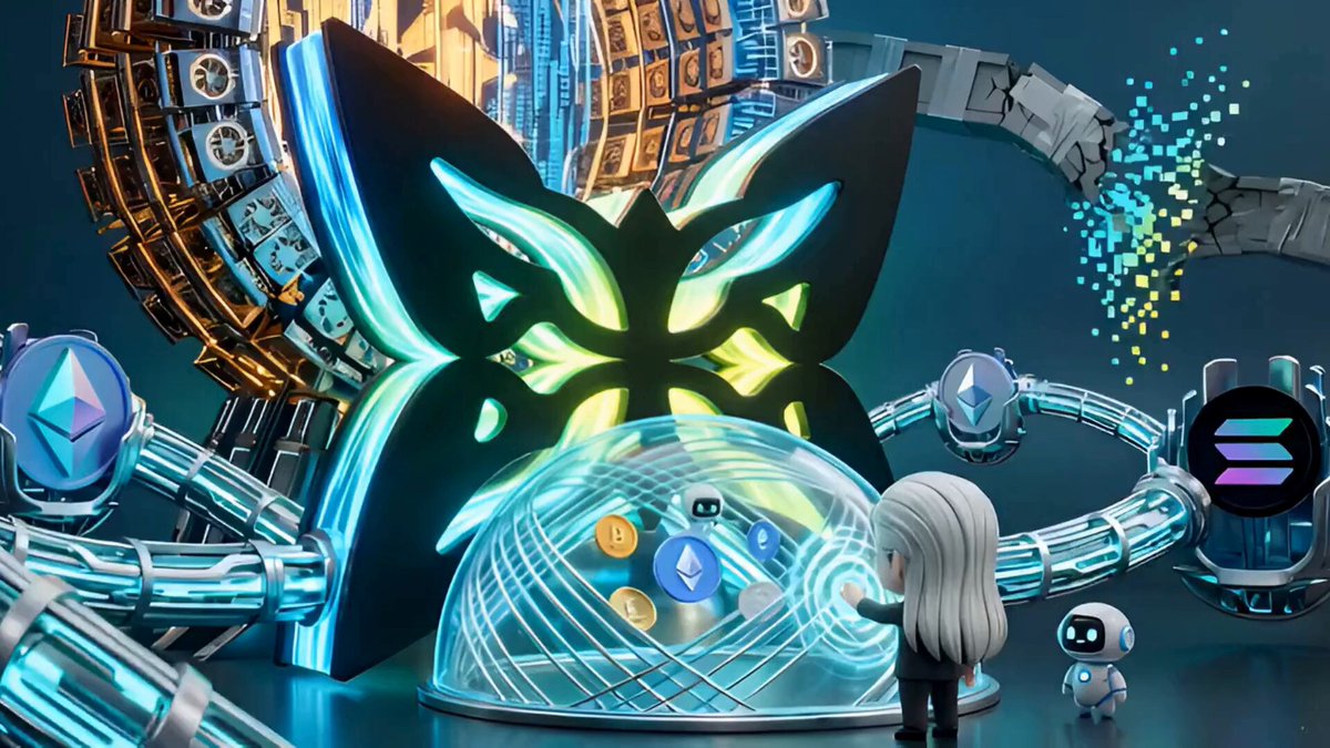 The image features a cartoon girl standing next to a butterfly, surrounded by various objects such as a robot, a butterfly, and a building. The scene appears to be set within an artificial intelligence or machine learning environment, with the girl possibly interacting with these elements. The post about QuipEdu is related to this image because it highlights how QuipEdu is a community-driven platform that leverages AI for optimization tasks in the computing market while ensuring security and privacy of users' assets.
