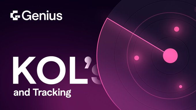 The image features a purple background with white text that reads "KOL 2 & TRACKING". The text is centered against this backdrop, making it easy to read. Below the main text, there are three small circles, each containing a different color - pink, orange, and purple. These colors contrast nicely with the purple background, drawing attention to the text.