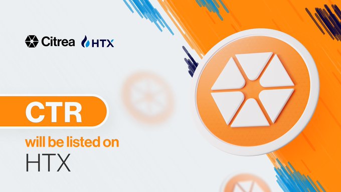 xtr logo and text promoting CitraHex's HTX service, with a gradient background of orange, blue, and white stripes.