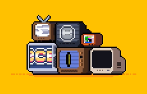 A pixel art illustration shows a stack of vintage televisions and radios displaying static, test patterns, and a green "R" symbol against a yellow background. The retro broadcast imagery evokes a sense of an old-fashioned countdown or transmission, tying into the post's announcement of ZecBit's Genesis NFT mint launching at 20:00 UTC on zecbit.io.