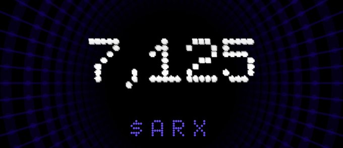 The image features a large digital clock with white dots, displaying the time as 7:25. The clock has a blue border around its edges, giving it an artistic appearance. Below the clock, there's text that reads "SARX" and "Let's go for the <ENCRYPTED> world - Special thanks to: Sir @loosty Sir @Sobix1313 Let' s go for the !" The image also includes a watermark in the bottom right corner.