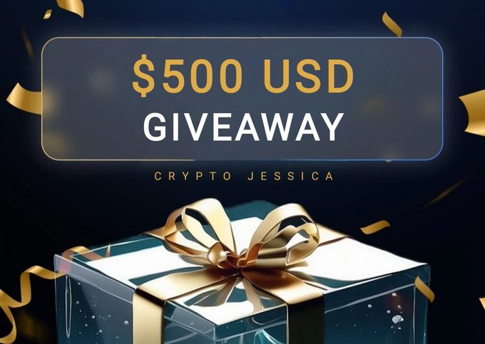 This image announces a "$500 USD GIVEAWAY" by Crypto Jessica, matching the accompanying post about a Solana giveaway.