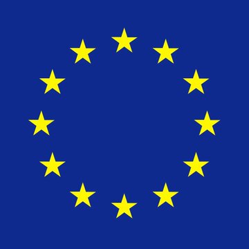 The image shows the flag of the European Union, featuring a circle of twelve yellow stars on a blue background. It relates to the post as a visual representation of the EU, under whose regulatory framework the European Securities and Markets Authority (ESMA) is conducting its review on tokenised assets as collateral for clearinghouses.